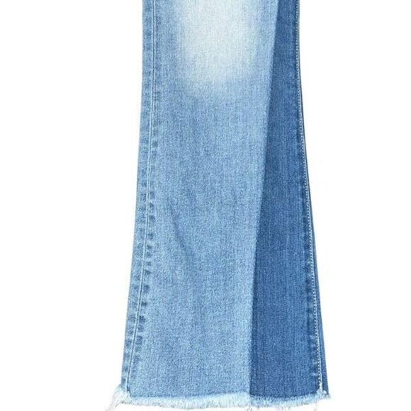 Hidden Jeans Two Tone Cropped Bell Bottom Flared Jeans Size 25 - Picture 3 of 5